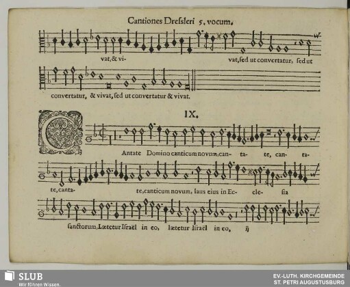 IX. Cantate Domino canticum novum