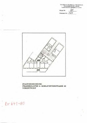 Planentwurf: Stadterneuerung Fraenkelufer 4               - Kohlfurterstr. 46