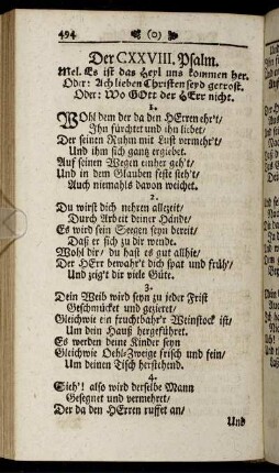 Der CXXVIII. Psalm. - Der CXLIII. Psalm.