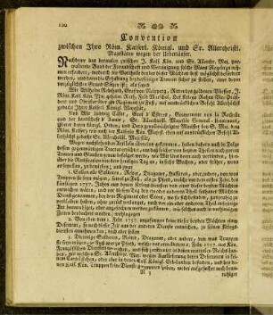 Convention zwischen Ihro Röm. Kaiserl. Königl. und Sr. Allerchristl. Majestäten wegen der Ueberläufer