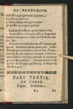 Pars Tertia. De Verbo.