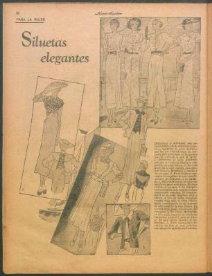 Siluetas elegantes [Dibujos] : Para la mujer