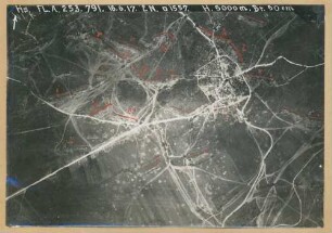 Foto der Stellungen bei Moulins (Luftbild)