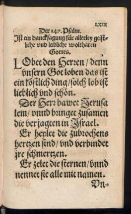 Ist ein dancksagung für allerley geistliche und leibliche wolthaten Gottes.