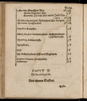 X. De Succis liquidis. Von dünnen Safften