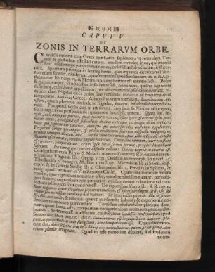 Caput De Zonis In Terrarum Orbe