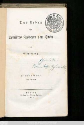 Bd. 6, [1]: 1823 bis 1831