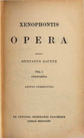 Xenophontis opera, 1. Cyropaedia