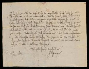 Brief von Jacob Grimm an Arnold H. L. Heeren