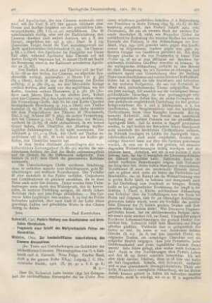 421-423 [Rezension] Stählin, Otto, Zur handschriftlichen Ueberlieferung des Clemens Alexandrinus