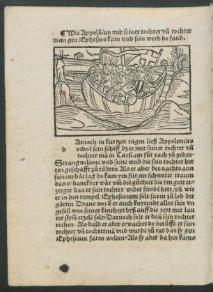 Wie Appolonius mit seiner tochter und tochter man gen Epheseos kam und sein weyb do fand.