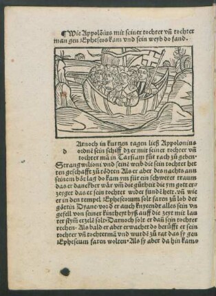 Wie Appolonius mit seiner tochter und tochter man gen Epheseos kam und sein weyb do fand.