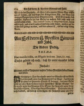 570-583, Am Fest deren H. Apostlen Simonis und Judä. Die Andere Predig