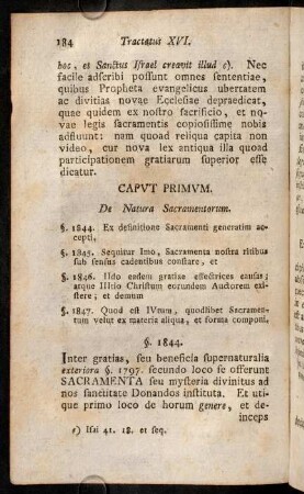 184-188, Caput Primum. De Natura Sacramentorum.