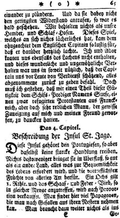 4. Beschreibung der Insul St. Jago