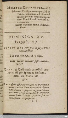 Dominica XV. Ex. Quaest. 35. & 36.