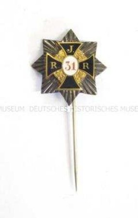 Erinnerungsnadel vom Infanterie-Regiment Graf Bose (1. Thüringisches) Nr. 31
