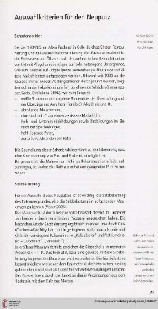 Auswahlkriterien für den Neuputz