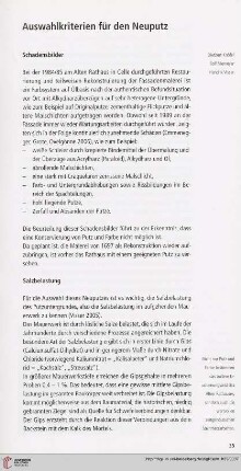Auswahlkriterien für den Neuputz