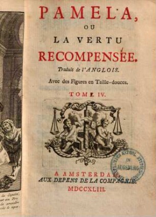 Pamela, Ou La Vertu Recompensée, 4 : Avec des Figures en tailles-douces