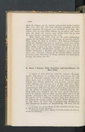 K. Hans i Kalmar 1505, fruktlösa underhandlingar till Mars 1506.
