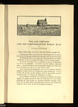 Was der Gärtner und der Gartenbesitzer wissen muss