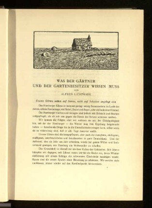 Was der Gärtner und der Gartenbesitzer wissen muss