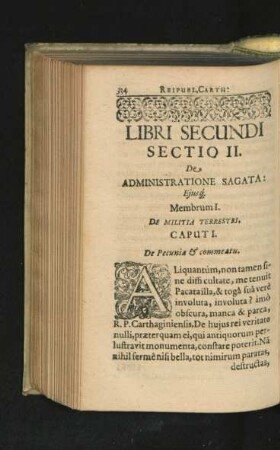 Sectio II. De Administratione Sagata.