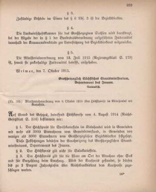 Nr. 183: Ministerialverordnung vom 8. Oktober 1915 über Höchstpreise im Kleinhandel mit Kartoffeln