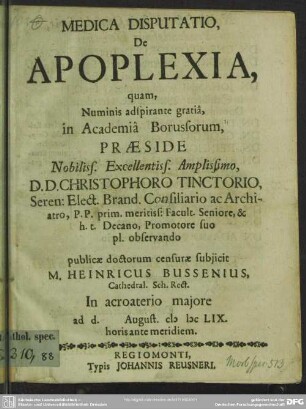De apoplexia