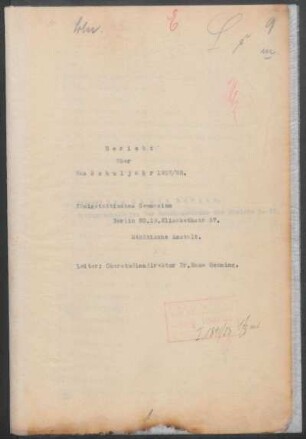 1927/28: Bericht über das Schuljahr ... - 1927/28