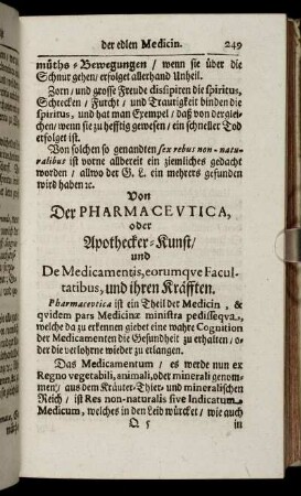 Von Der Pharmaceutica, oder Apothecker-Kunst/