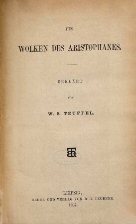 Die Wolken des Aristophanes