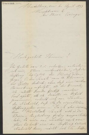Brief an B. Schott's Söhne : 06.04.1893