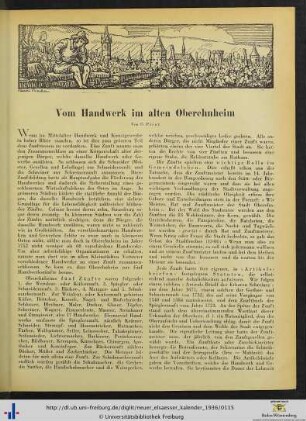 Vom Handwerk im alten Oberehnheim.