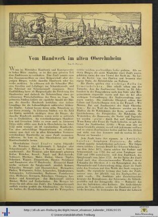 Vom Handwerk im alten Oberehnheim.