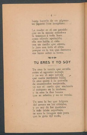 Tu eres y yo soy