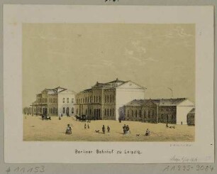 Der Berliner Bahnhof im Norden von Leipzig, Reihe Leipziger Ansichten von Adolph Werl