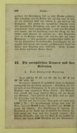 II. Die europäischen Staaten und ihre Kolonien