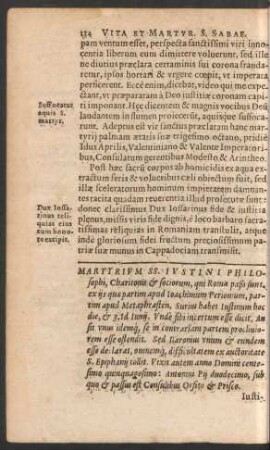 Martyrium SS. Iustini Philosophi, Charitonis et sociorum ...