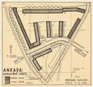 Gesamtbebauungsplan Ankara Teilbebauungsplan Altstadt: Hamam Önü-Viertel: Lageplan 1:500