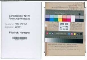 Entnazifizierung Hermann Friedrich , geb. 06.09.1902 (Chemiker)
