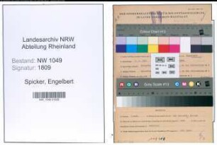 Entnazifizierung Engelbert Spicker , geb. 07.02.1901 (Bahnsekretaer)