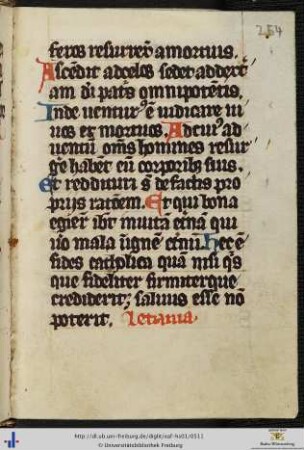 [254r - 260v] Allerheiligenlitanei mit Preces und Orationen.