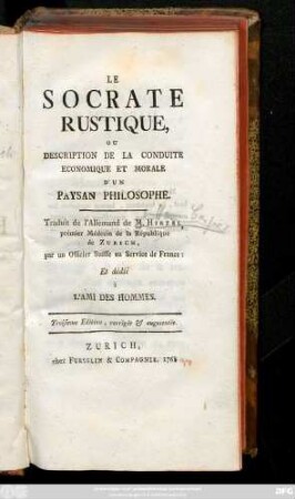 Le Socrate Rustique, Ou Description De La Conduite Économique Et Morale D'Un Paysan Philosophe