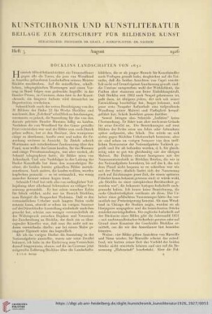 Heft 5 (August 1926)