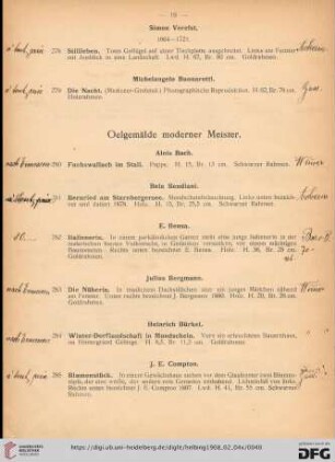 Oelgemälde moderner Meister (Nr. 280-336)
