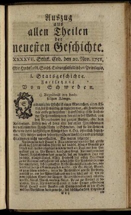 XXXXVII. Stück. Cob. den 20. Nov. 1751.