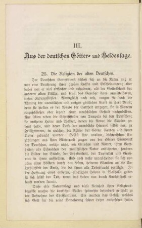 III. Aus der deutschen Götter- und Heldensage