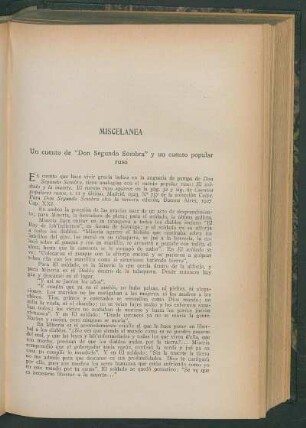 Un cuento de "Don Segundo Sombra" y un cuento popular ruso